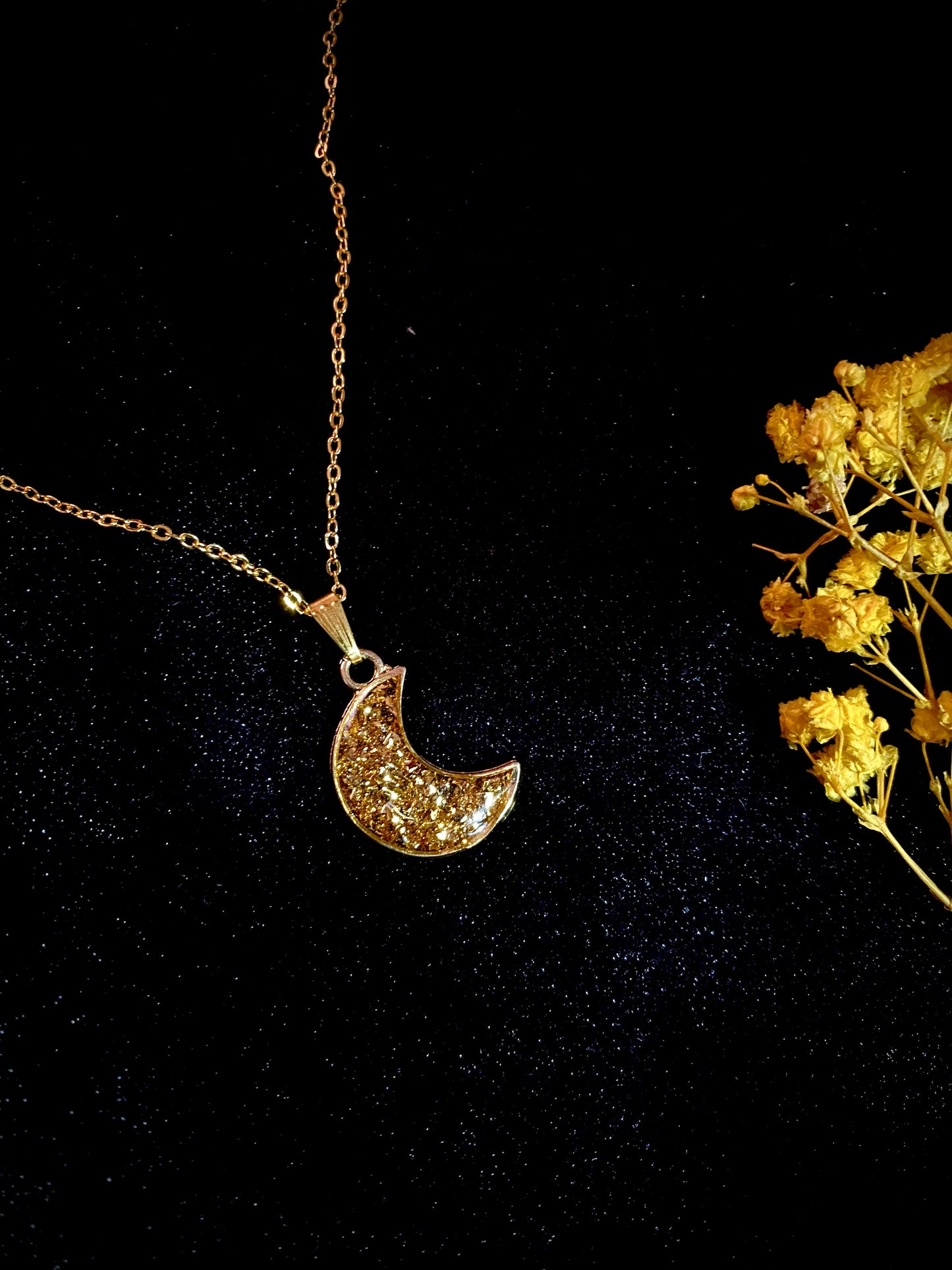 Golden Crescent Necklace