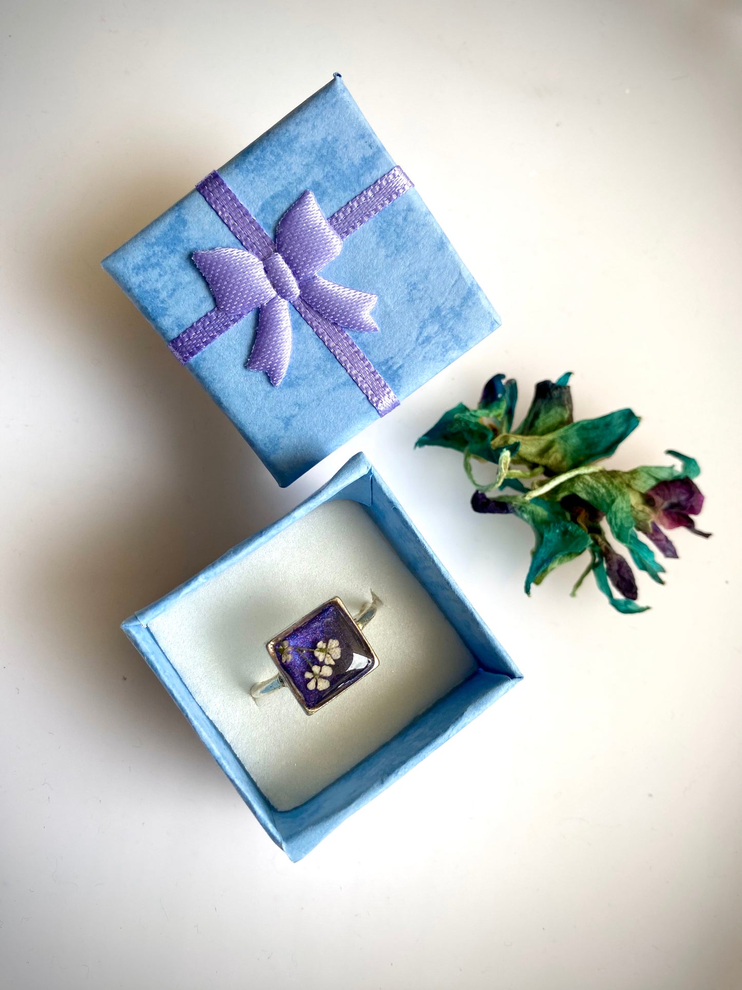 Eternal Wish Ring - Blue Square