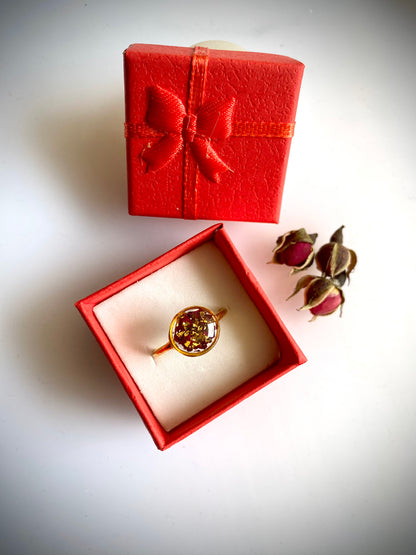 Rosy Glimmer Ring